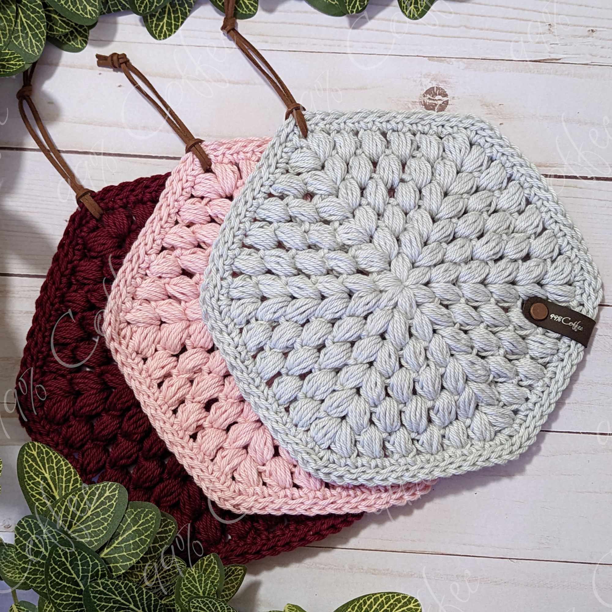 Fancy Puff Trivet - Cute Handmade Pot Holders - 99% Coffee - #color_group