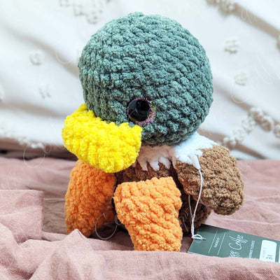 Mallard Duck Stuffed Animal - Cute Handmade Large Mallard Duck Plushie - 99% Coffee - #color_mallard