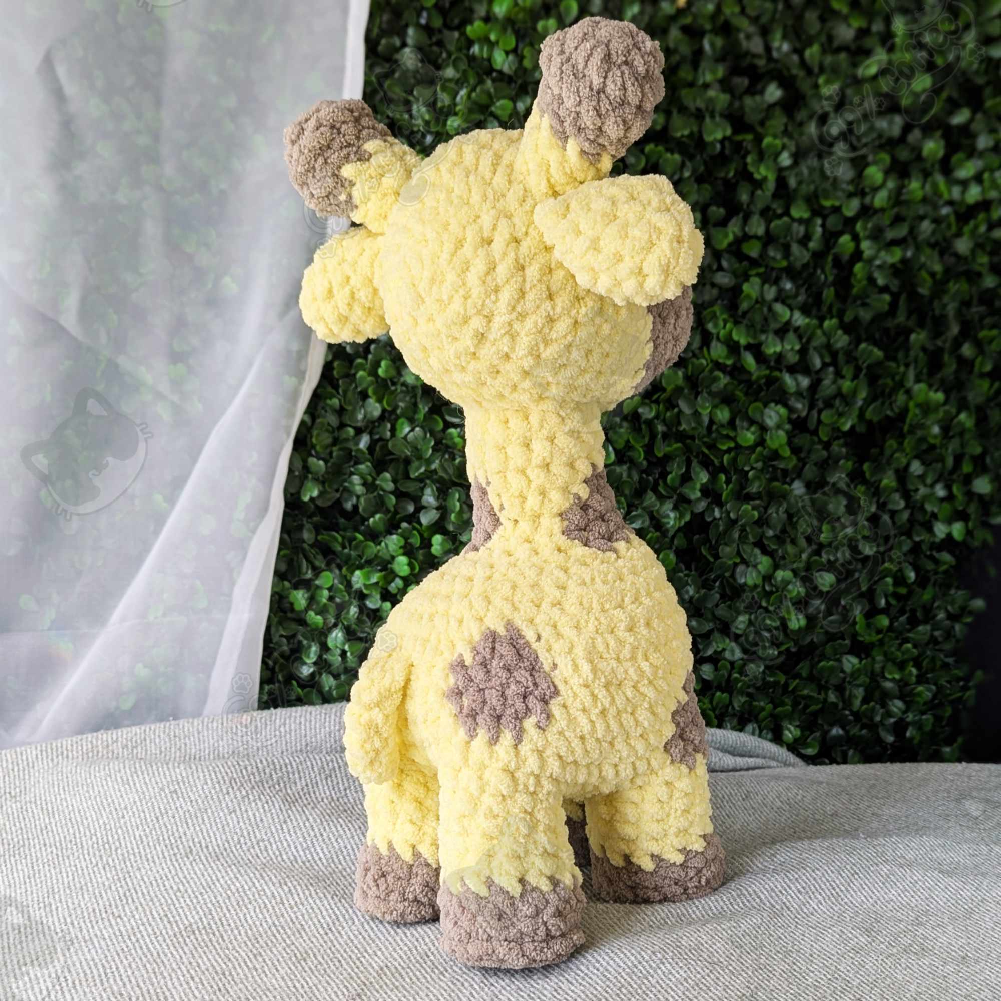 Large Giraffe Plushie - Handmade Giraffe Stuffed Animal - 99% Coffee - #color_standard