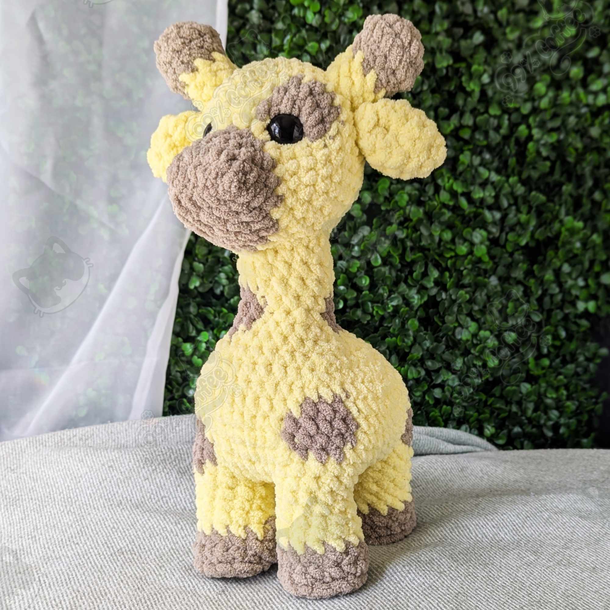 Large Giraffe Plushie - Handmade Giraffe Stuffed Animal - 99% Coffee - #color_standard