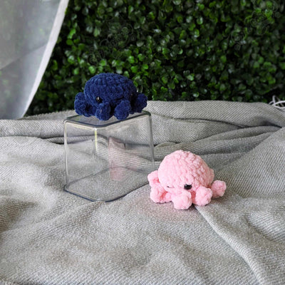 Octopus Plushie, Mini - Handmade Squid, Octopus Stuffed Animal - 99% Coffee - 