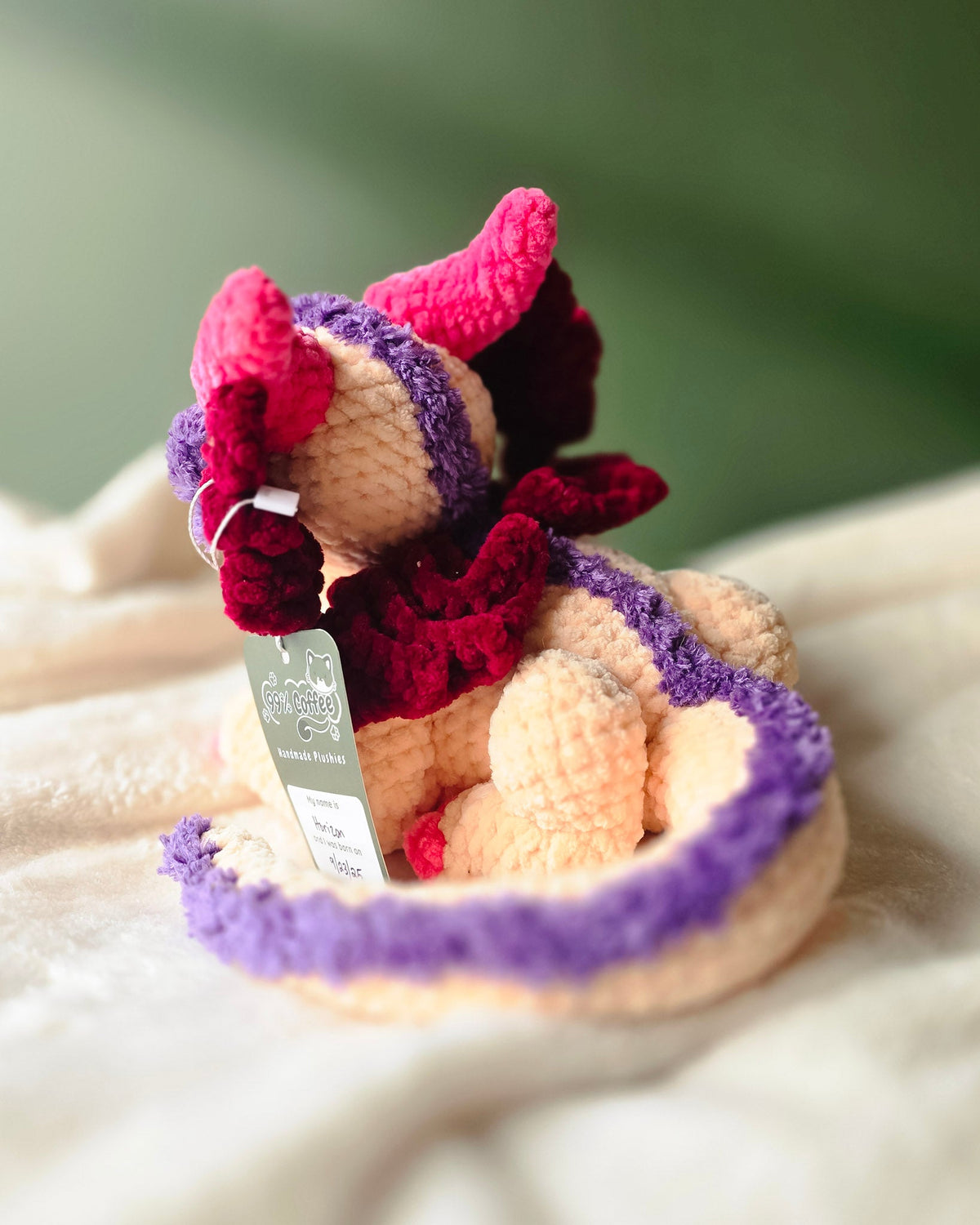 Large Baby Dragon Plushie - 99% Coffee