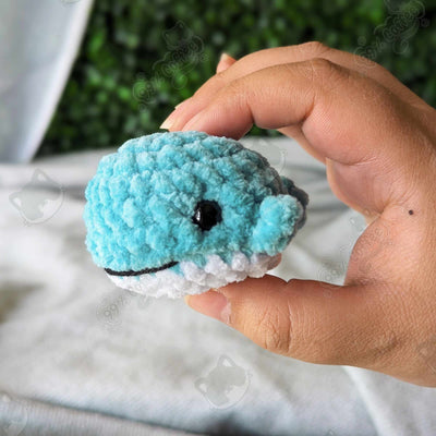 Whale Plushie, Mini - Cute Handmade Small Whale Stuffed Animal - 99% Coffee - 