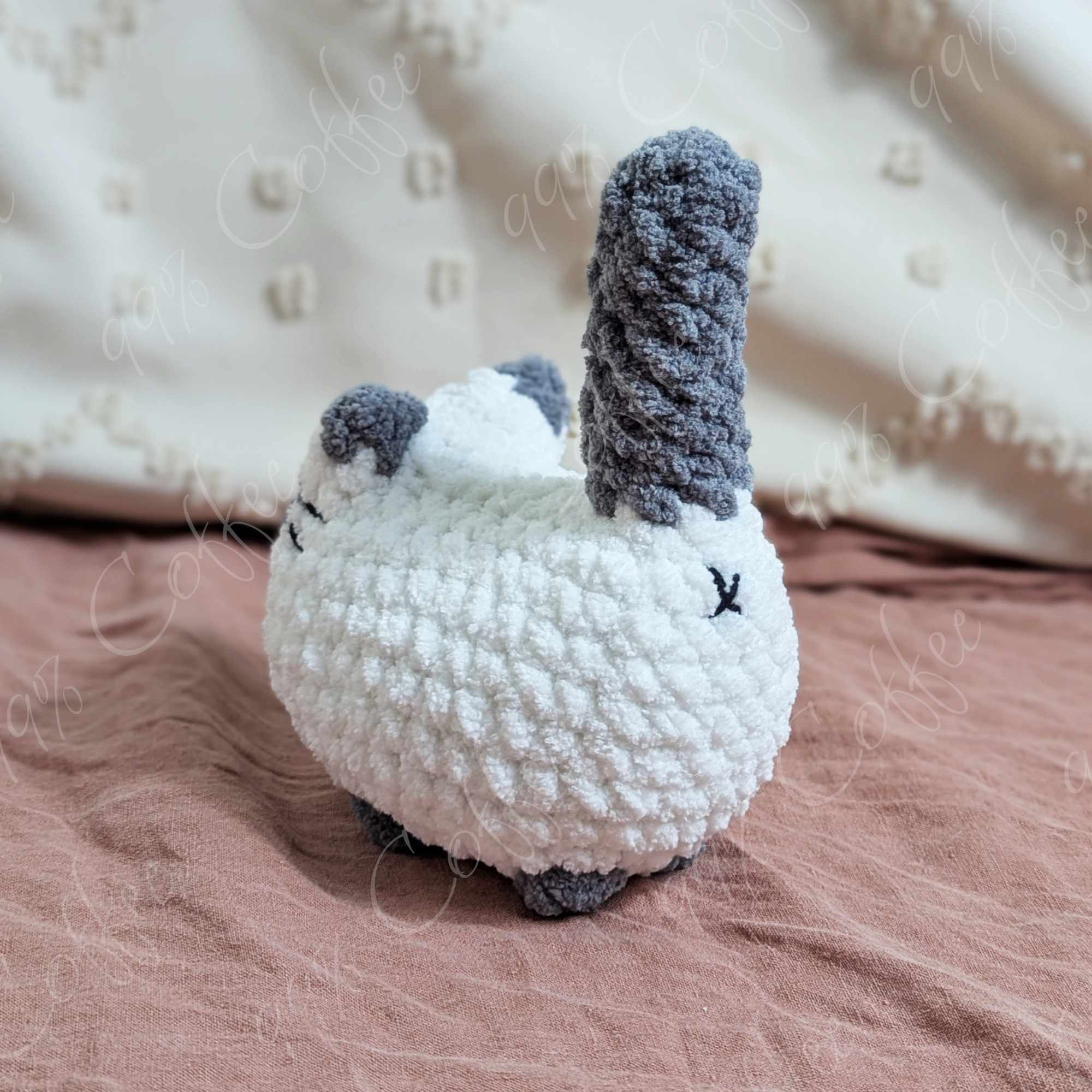 Customizable Loaf Cat Plushie, Siamese - 99% Coffee#color_lilac-point