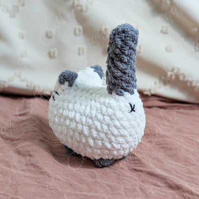 Customizable Loaf Cat Plushie, Siamese - Cute Handmade Custom Cat Stuffed Animal - 99% Coffee - 