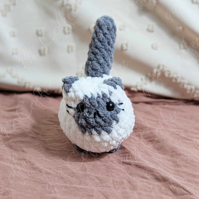 Customizable Loaf Cat Plushie, Siamese - Cute Handmade Custom Cat Stuffed Animal - 99% Coffee - 