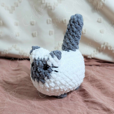 Customizable Loaf Cat Plushie, Siamese - Cute Handmade Custom Cat Stuffed Animal - 99% Coffee - 