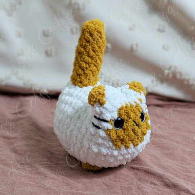 Customizable Loaf Cat Plushie, Siamese - Cute Handmade Custom Cat Stuffed Animal - 99% Coffee - 