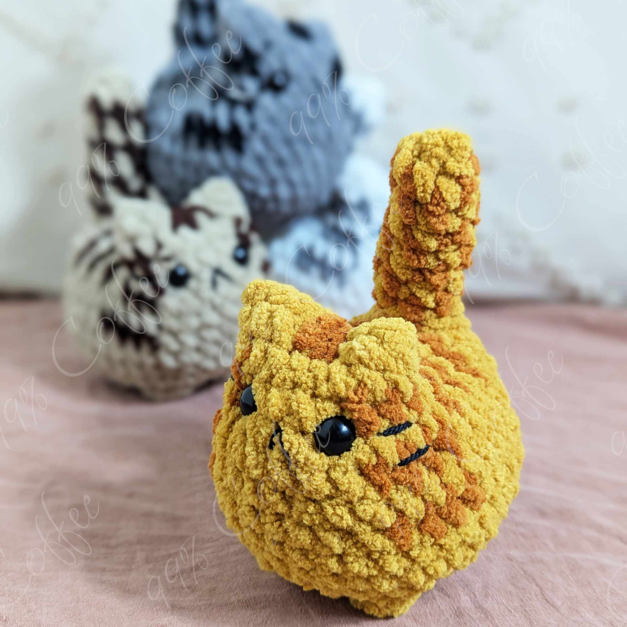 Customizable Loaf Cat Plushie, Tabby - 99% Coffee
