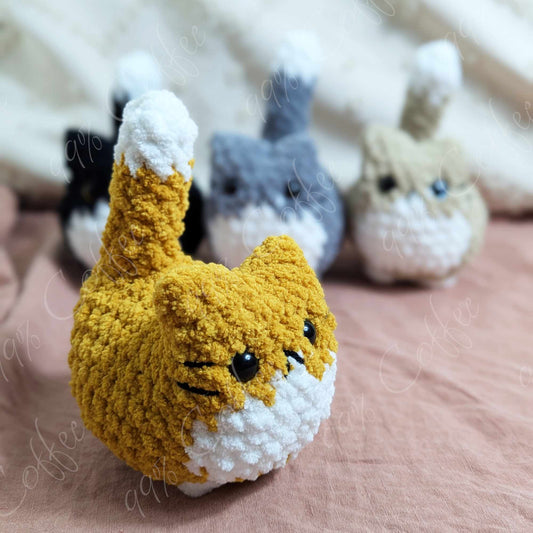 Customizable Loaf Cat Plushie, Tuxedo - 99% Coffee