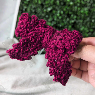 Custom Hair Bow Clip, Set of 2 - Handmade Cotton Hair Accessories - 99% Coffee - #color_magenta
