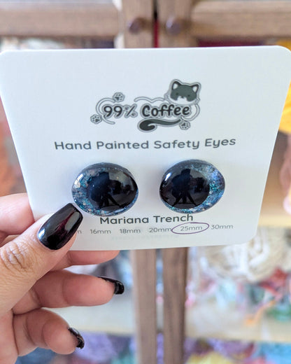 Mariana Trench - Hand - Painted Glitter Safety Eyes - 99% Coffee