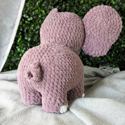 Large Elephant Plushie - Handmade Large Elephant Stuffed Animal - 99% Coffee - 