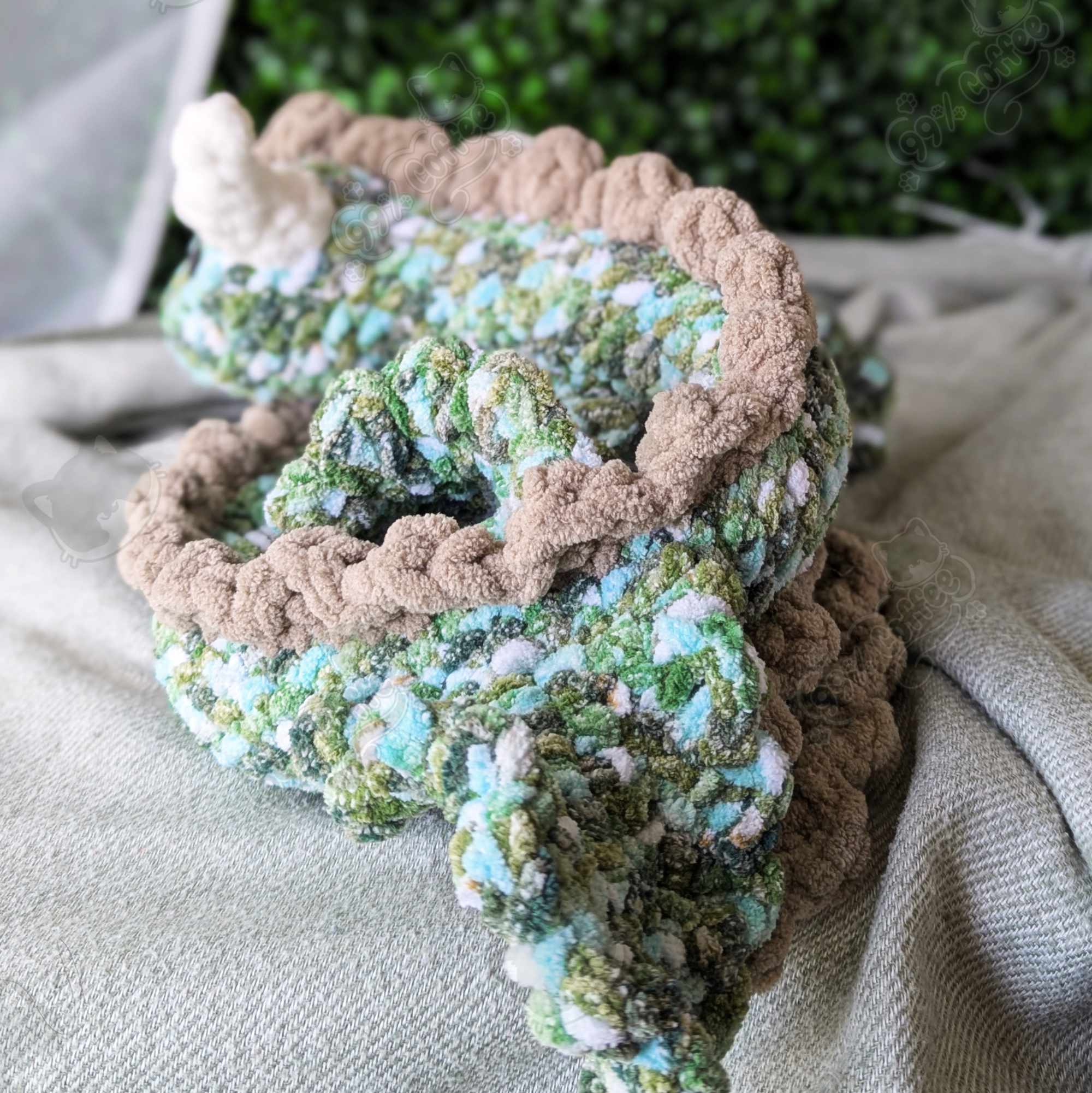 Sea Serpent Plushie, Meadow - Handmade Sea Serpent Stuffed Animal - 99% Coffee - #meadow