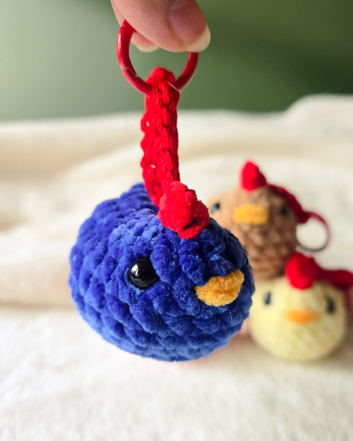 Mini Chicken Plush Bag Charm - 99% Coffee