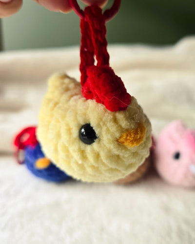 Mini Chicken Plush Bag Charm - 99% Coffee