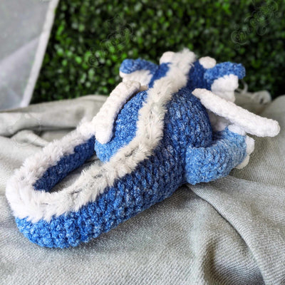Dragon Stuffed Animal, Ocean - Handmade Large Dragon Stuffed Animal - 99% Coffee - #color_ocean