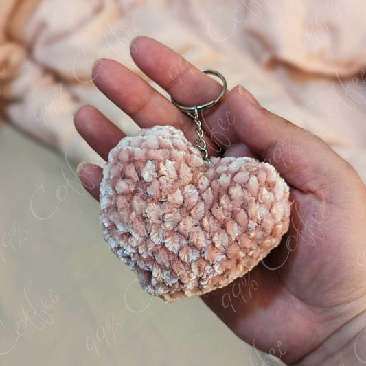 Plush Heart Keychain