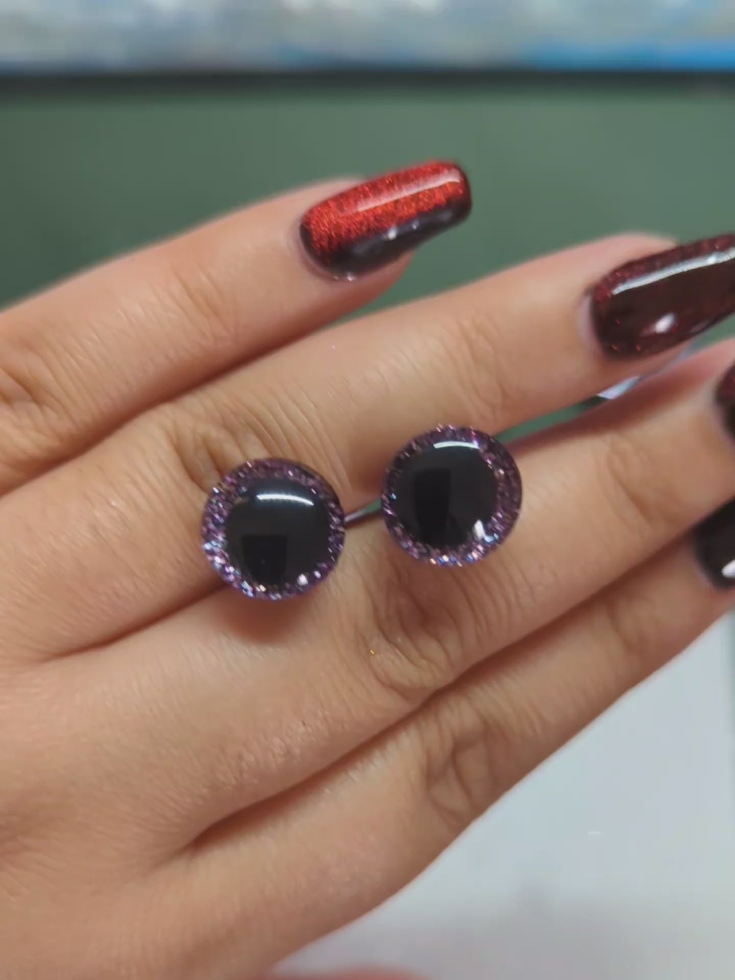 Night Sky - Hand-Painted Glitter Safety Eyes