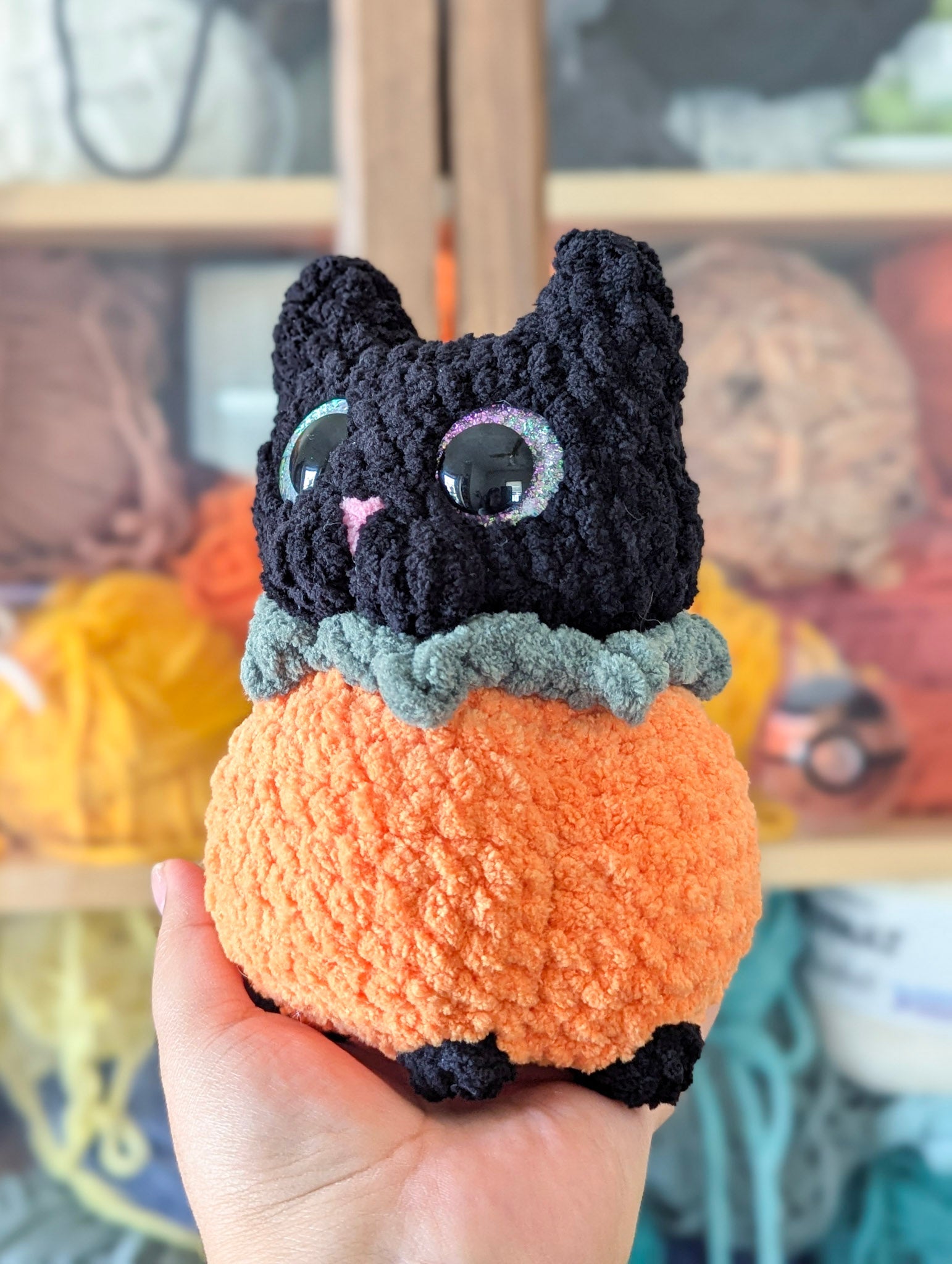 Pumpkin Cat Stuffed Animal - 99% Coffee