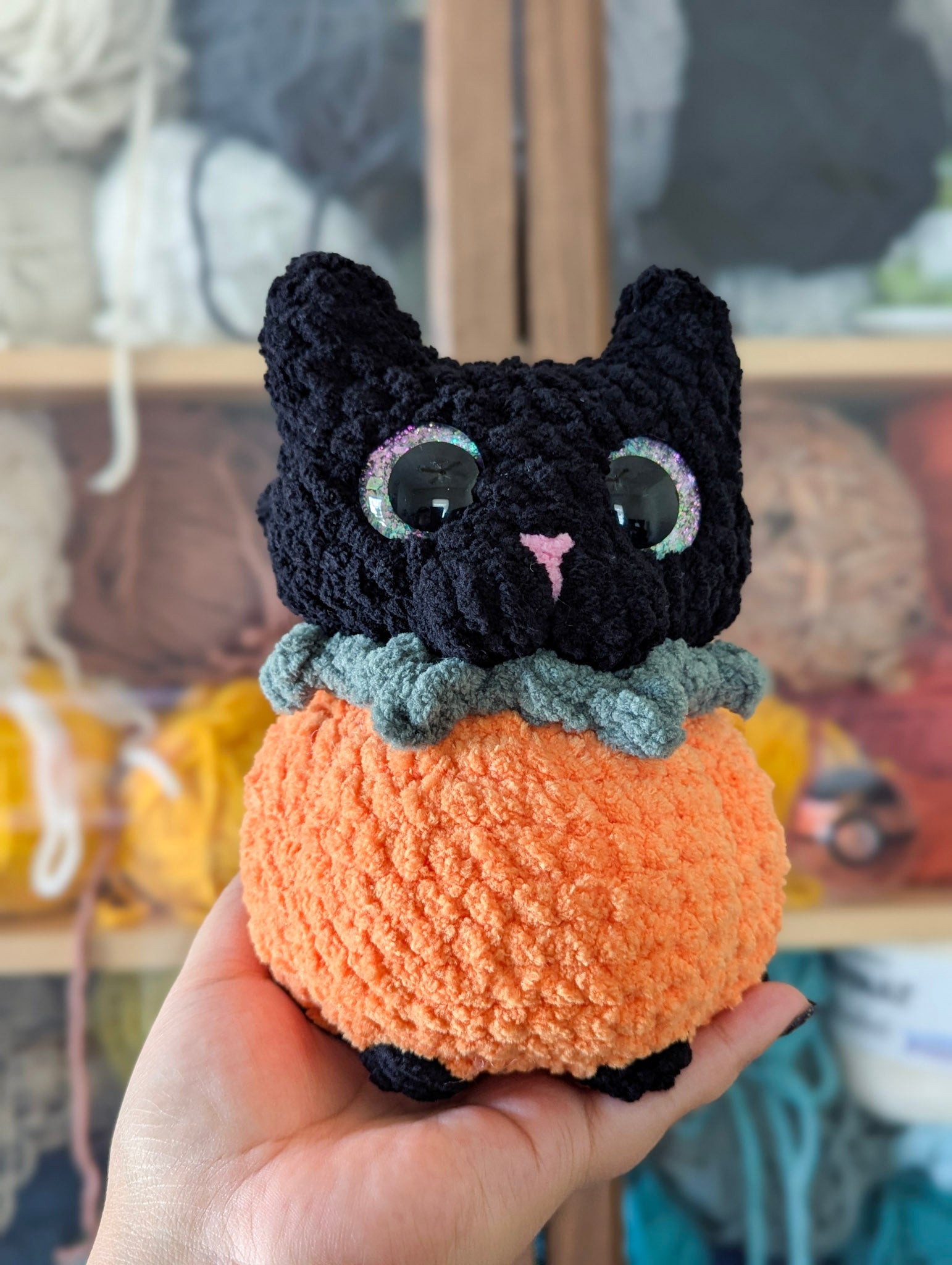 Pumpkin Cat Stuffed Animal - 99% Coffee