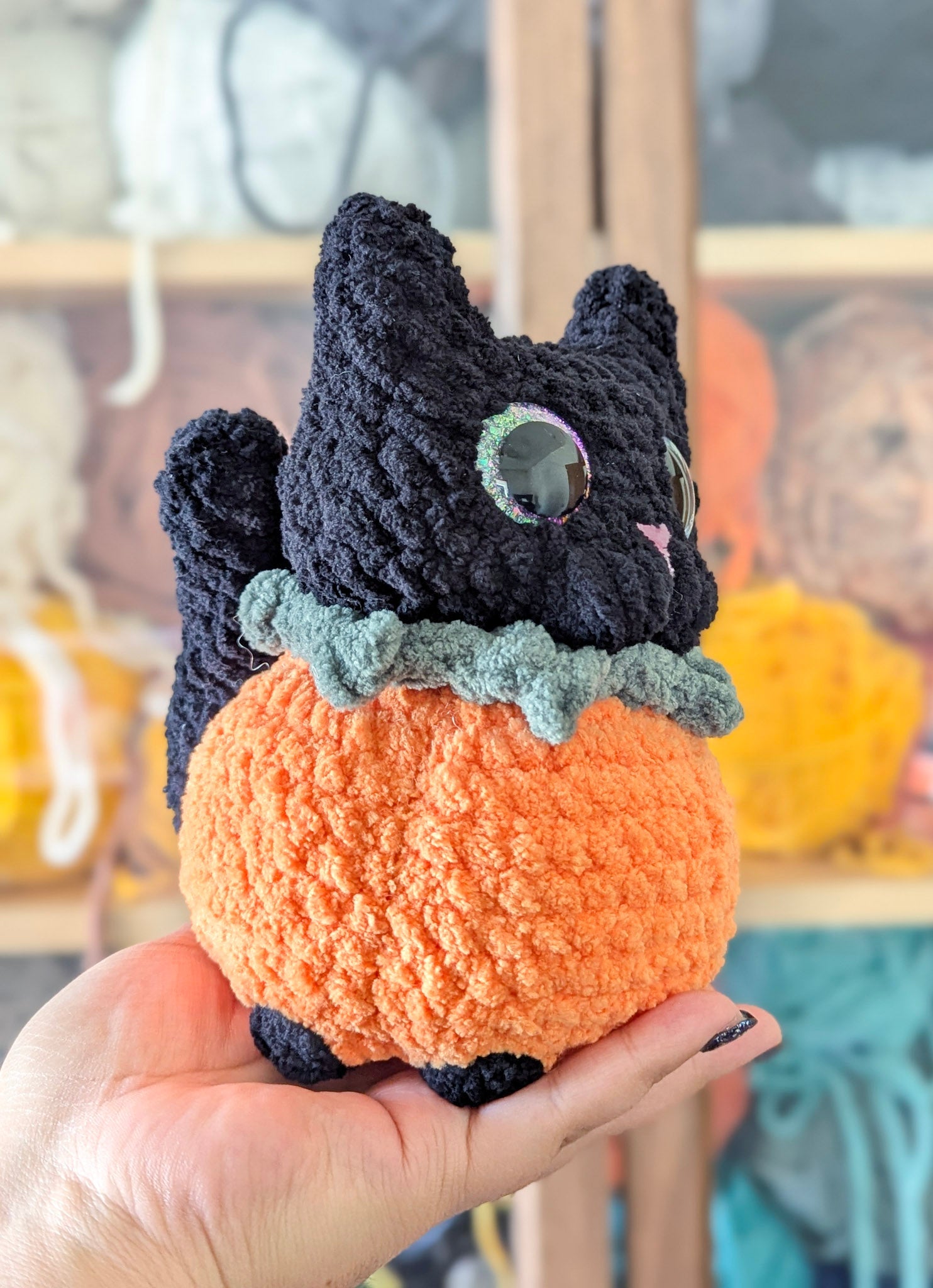 Pumpkin Cat Stuffed Animal - 99% Coffee