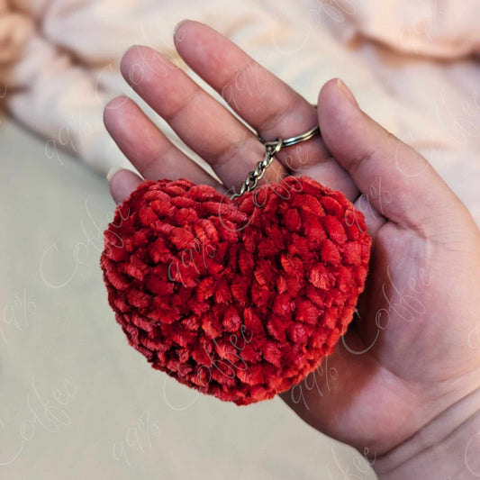 Plush Heart Keychain