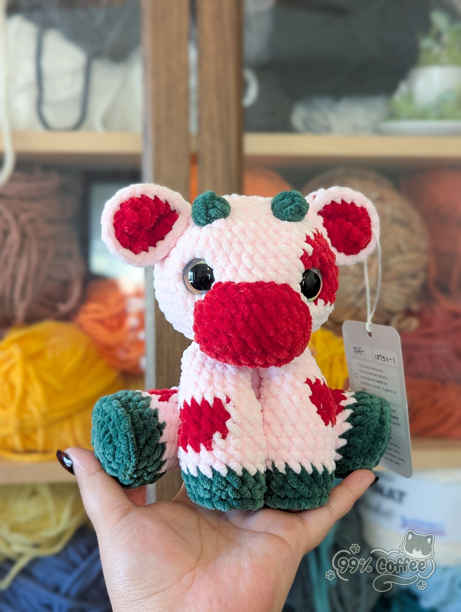 Sitting Cow Stuffed Animal - 99% Coffee