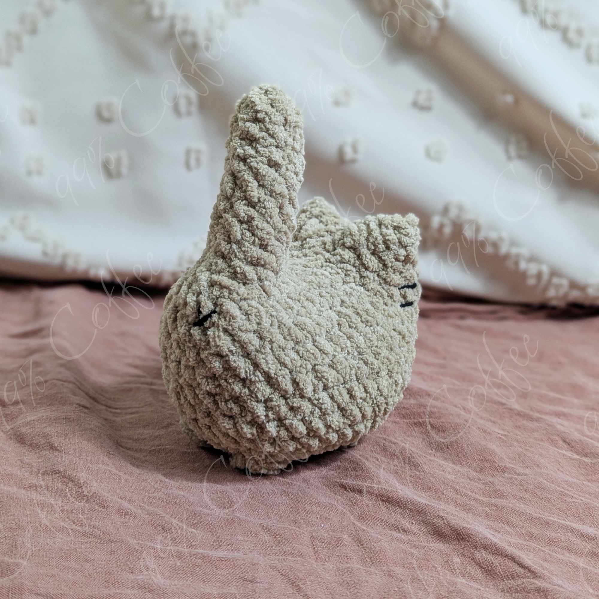 Customizable Loaf Cat Plushie, Solid - 99% Coffee