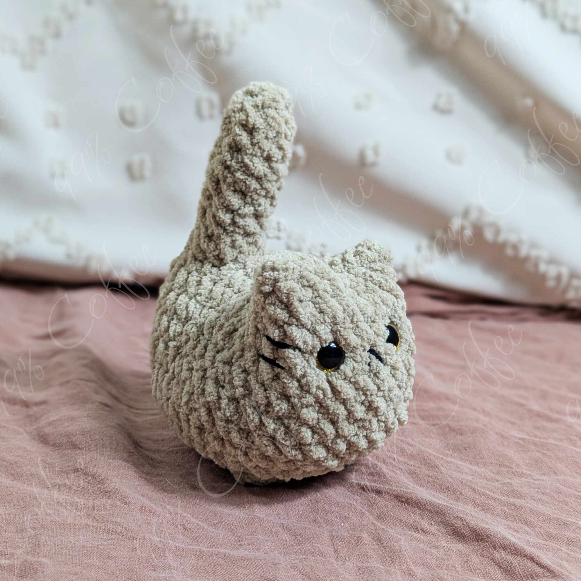 Customizable Loaf Cat Plushie, Solid - 99% Coffee