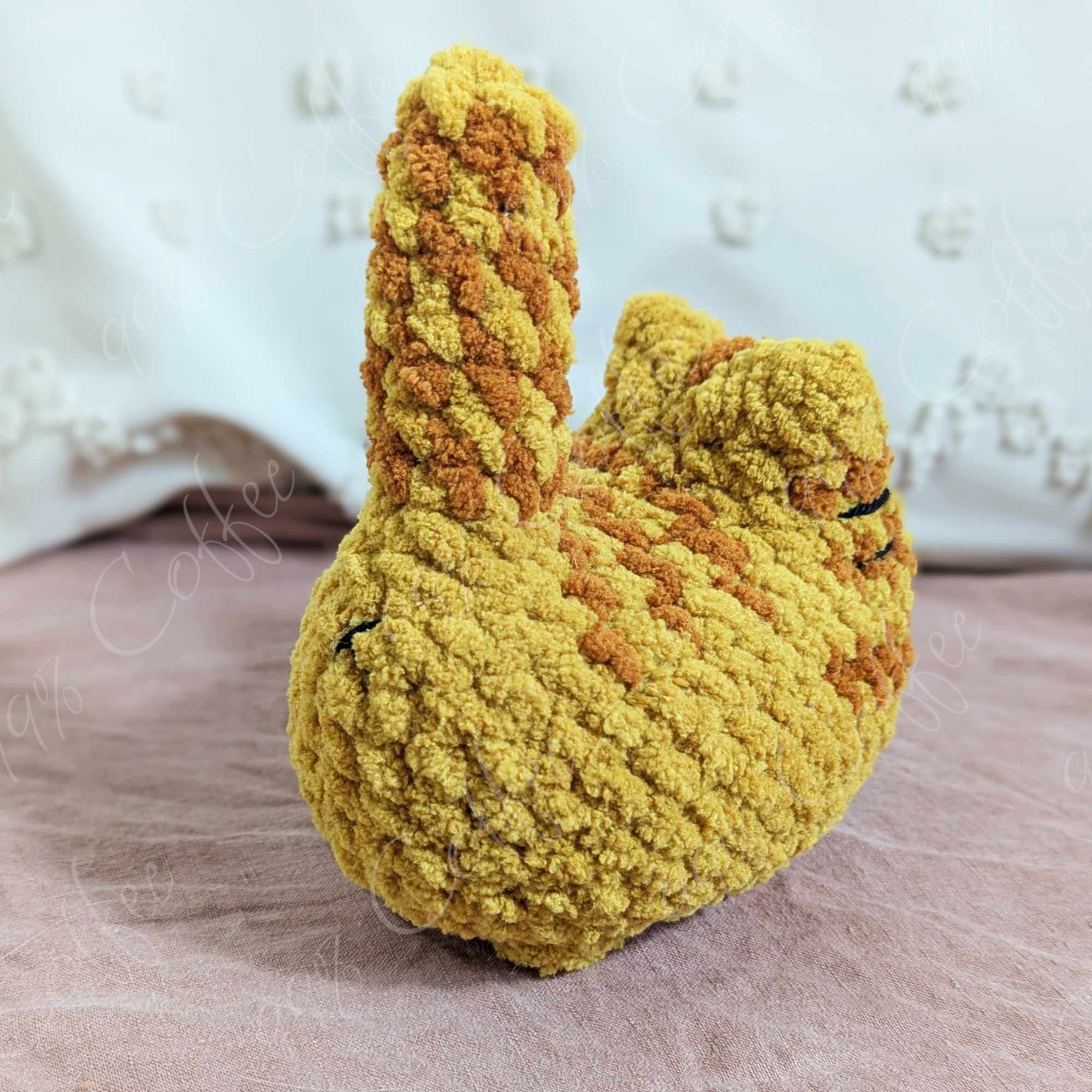 Customizable Loaf Cat Plushie, Tabby - 99% Coffee#color_orange
