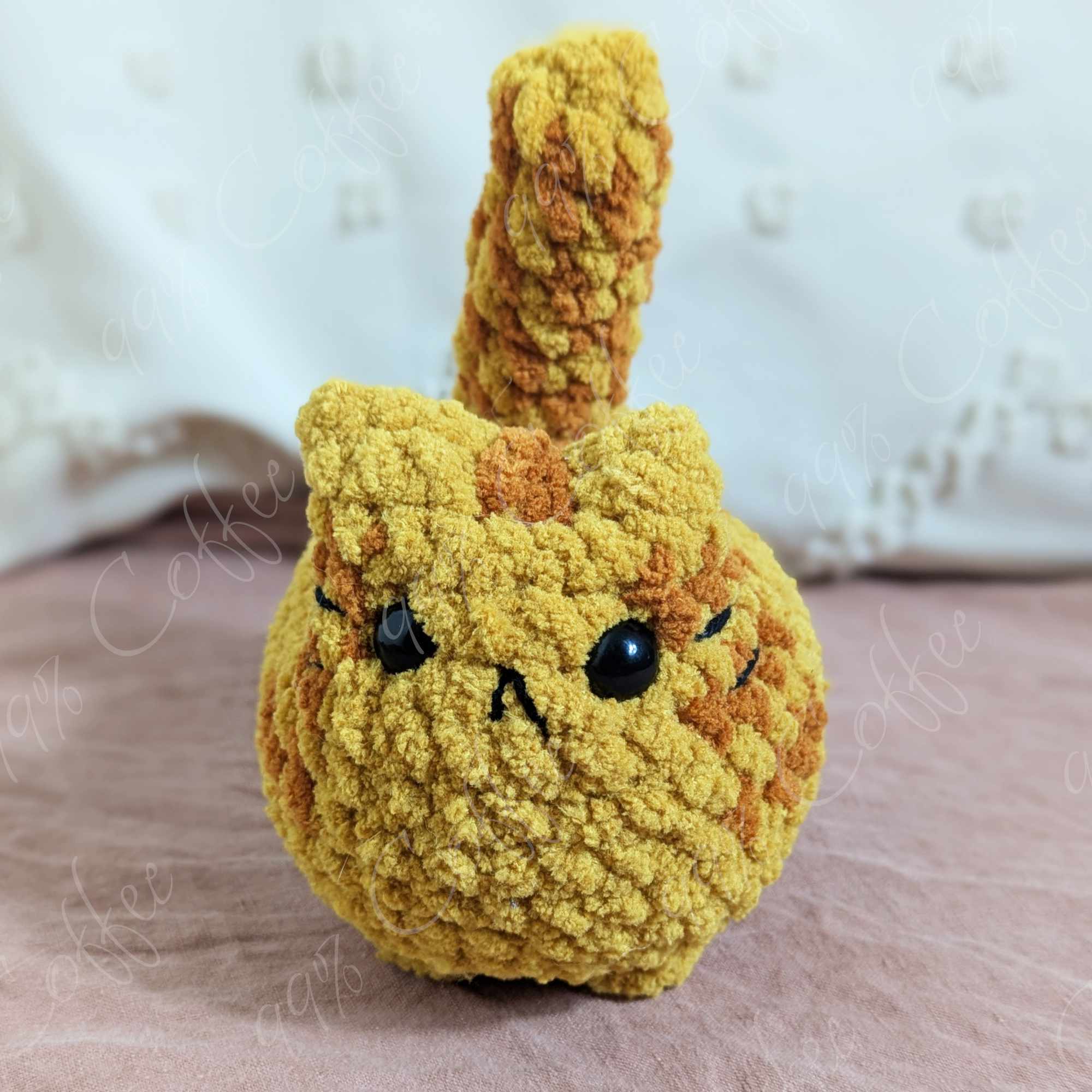 Customizable Loaf Cat Plushie, Tabby - 99% Coffee#color_orange