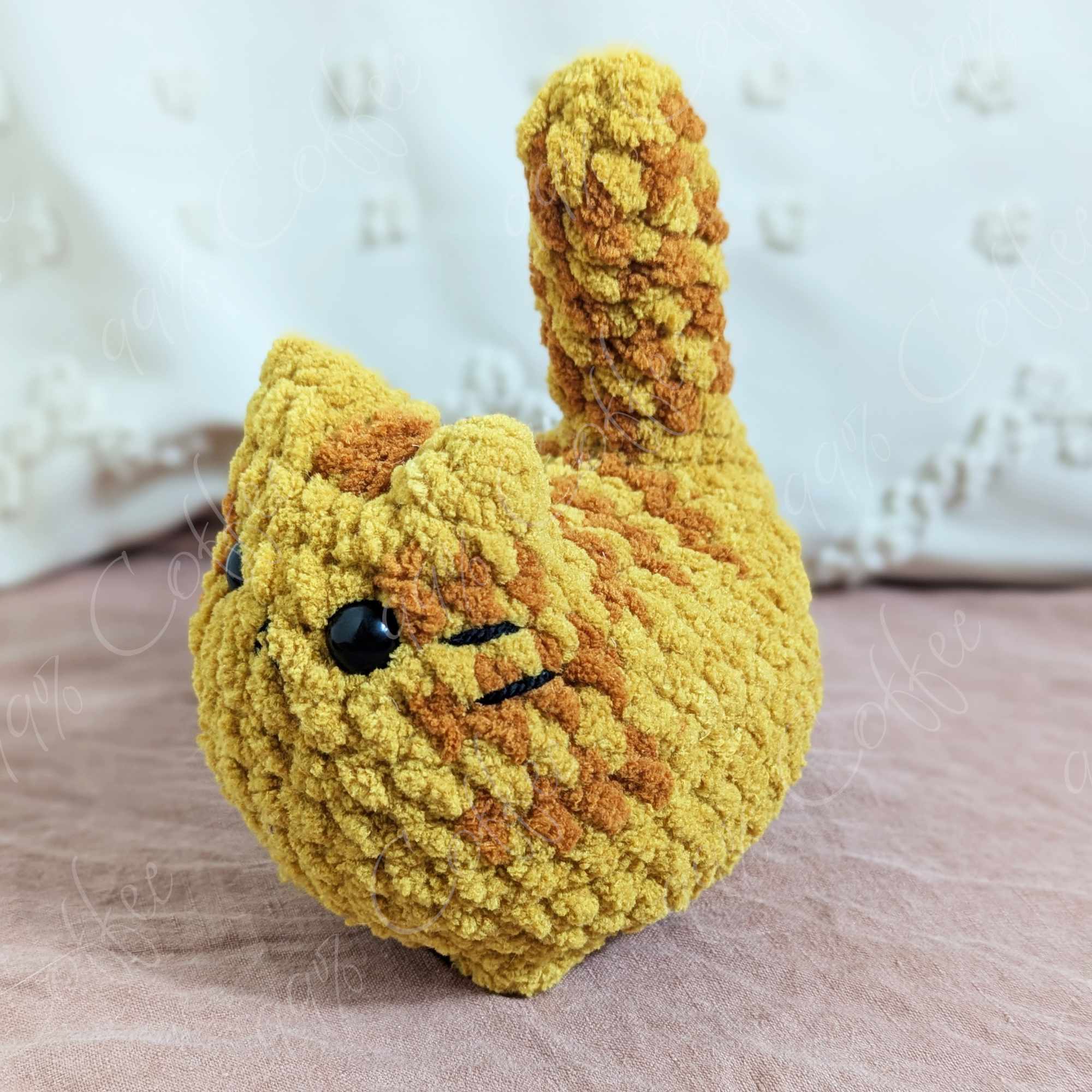 Customizable Loaf Cat Plushie, Tabby - 99% Coffee#color_orange