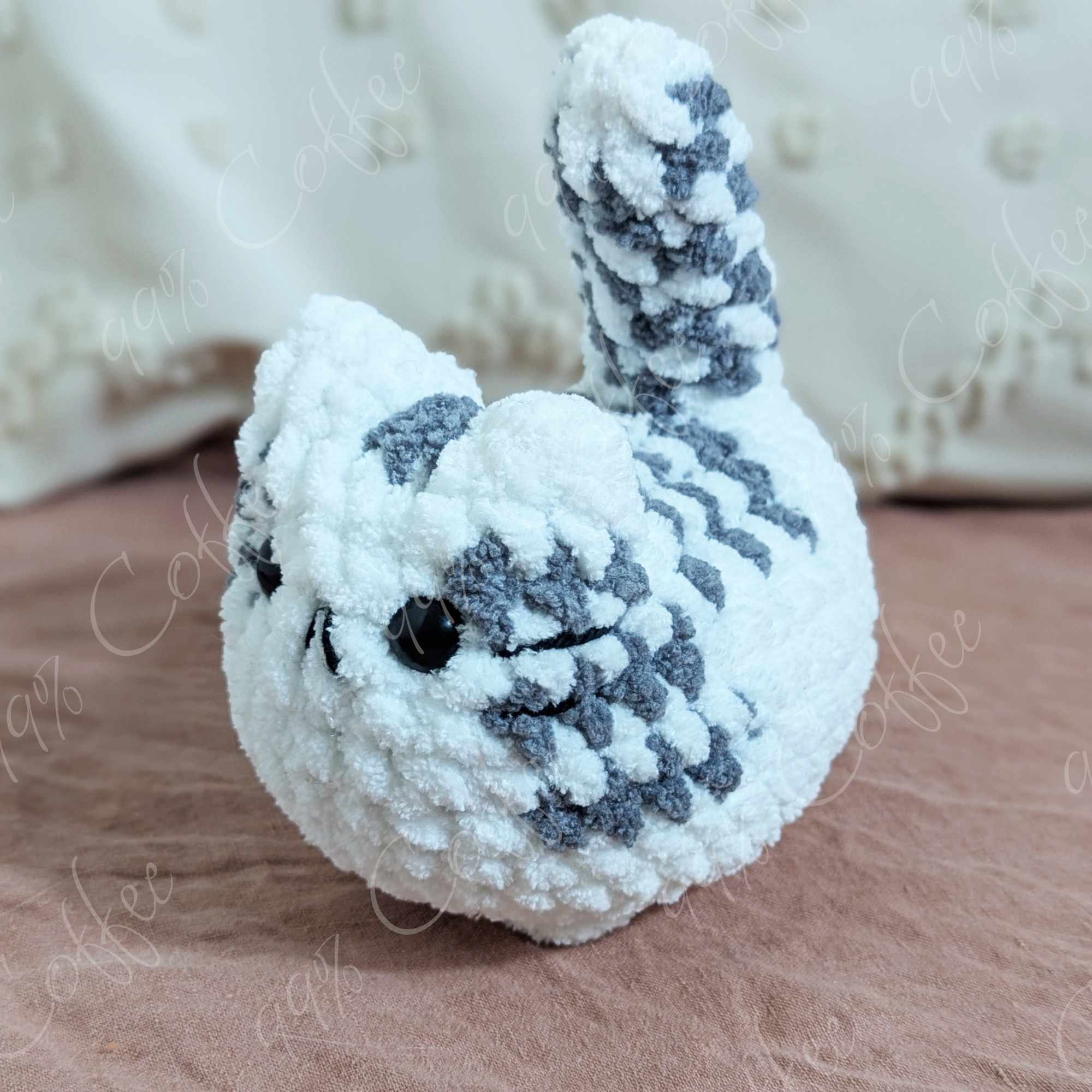 Customizable Loaf Cat Plushie, Tabby - 99% Coffee#color_white