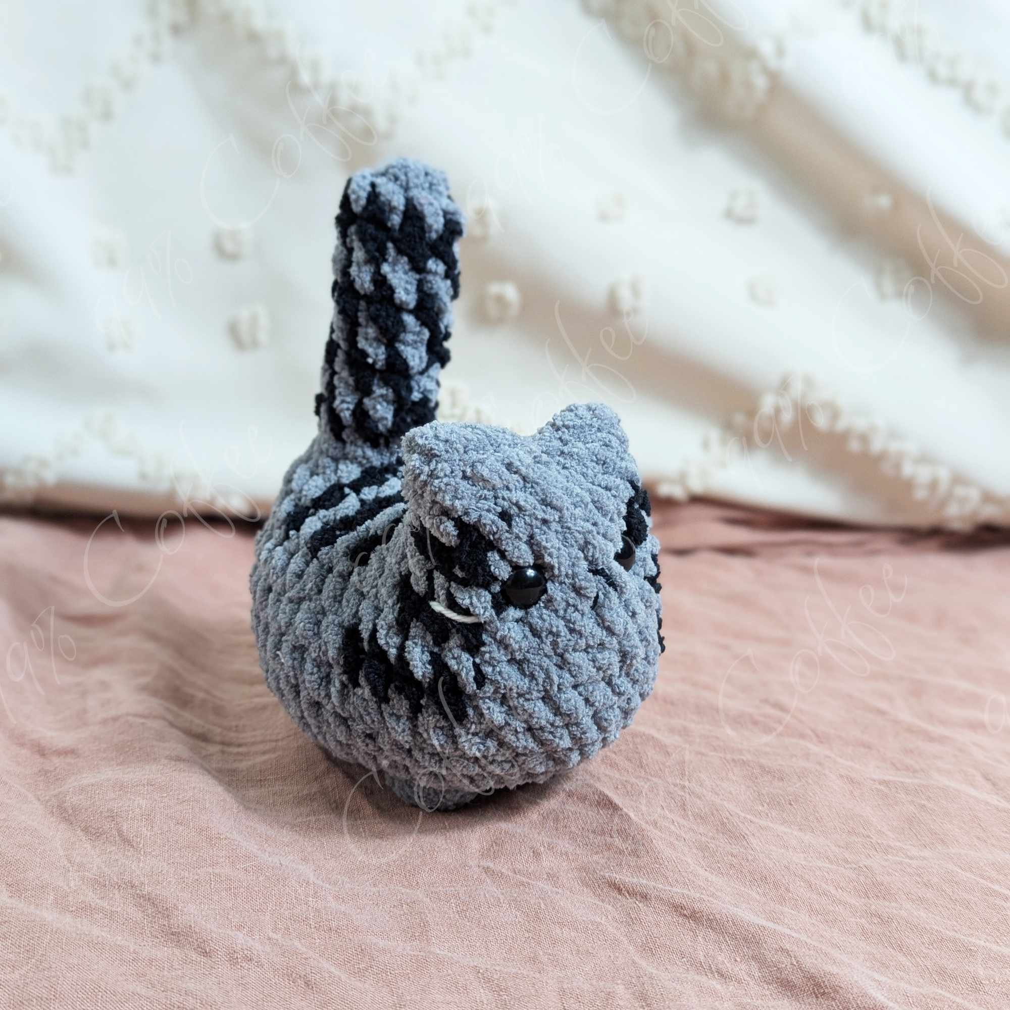 Customizable Loaf Cat Plushie, Tabby - 99% Coffee#color_gray