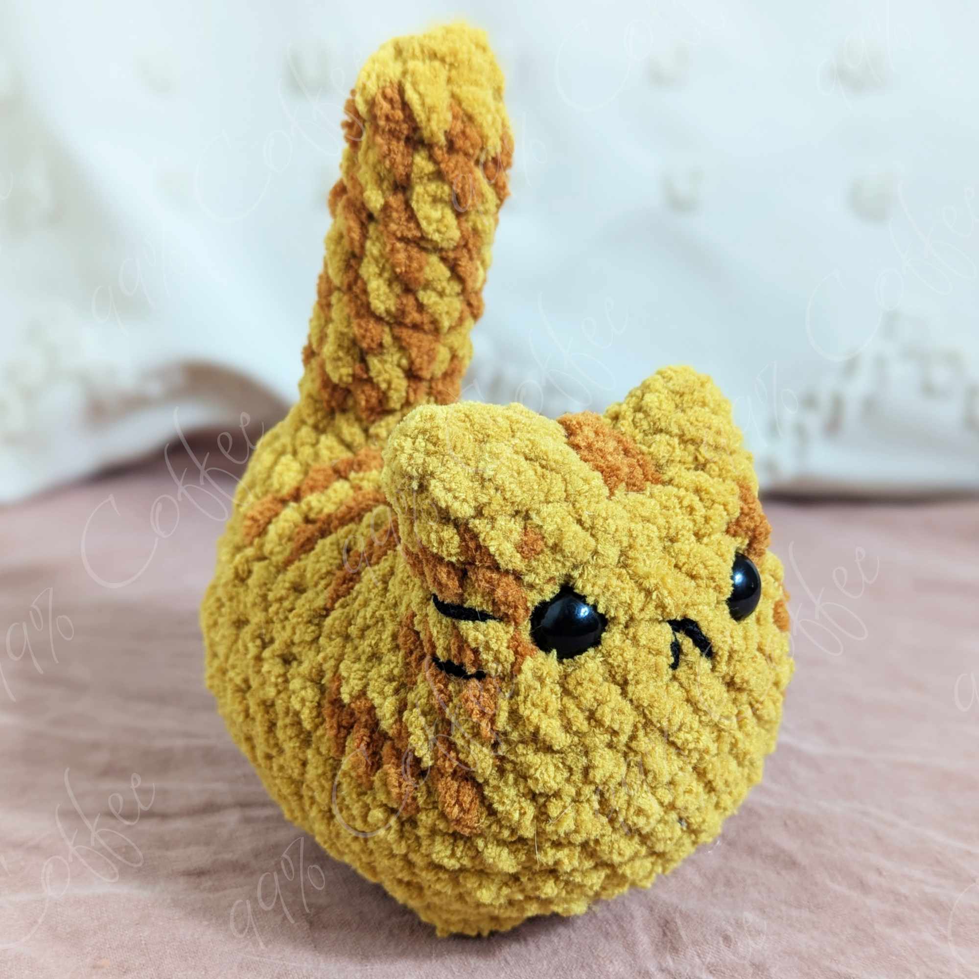 Customizable Loaf Cat Plushie, Tabby - 99% Coffee#color_orange