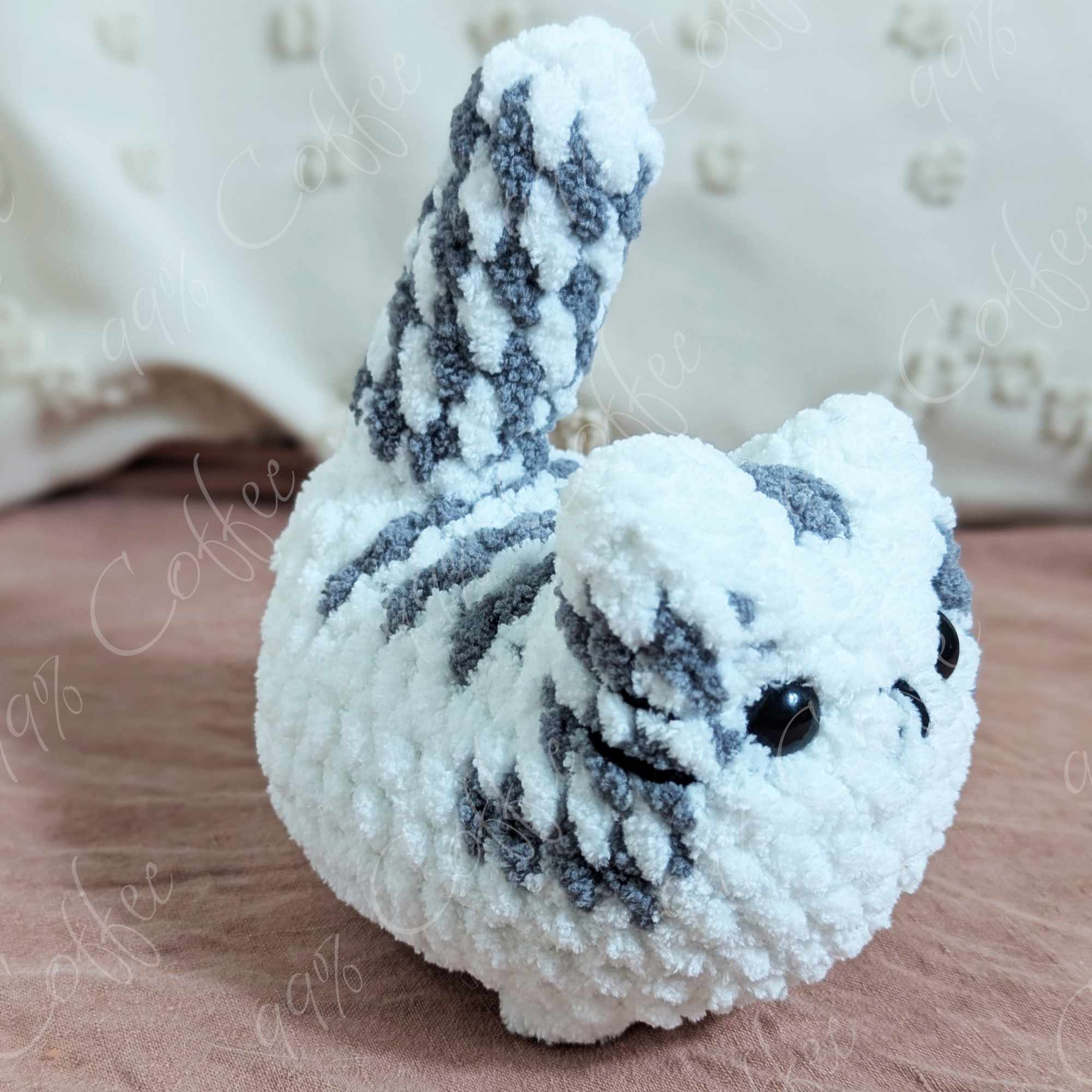 Customizable Loaf Cat Plushie, Tabby - 99% Coffee#color_white