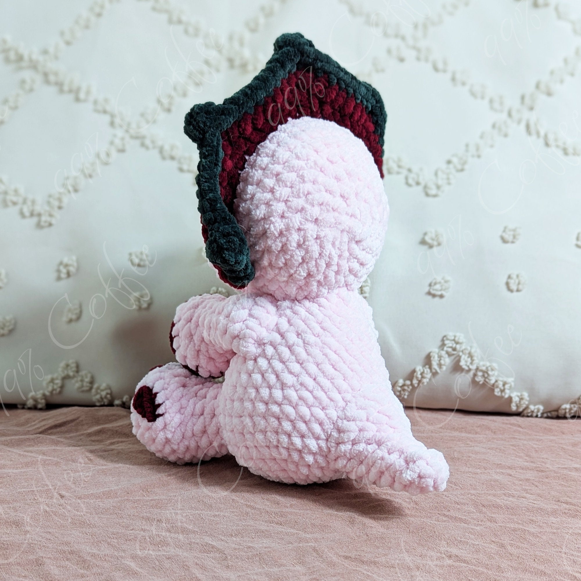 Strawberry Triceratops Stuffed Animal