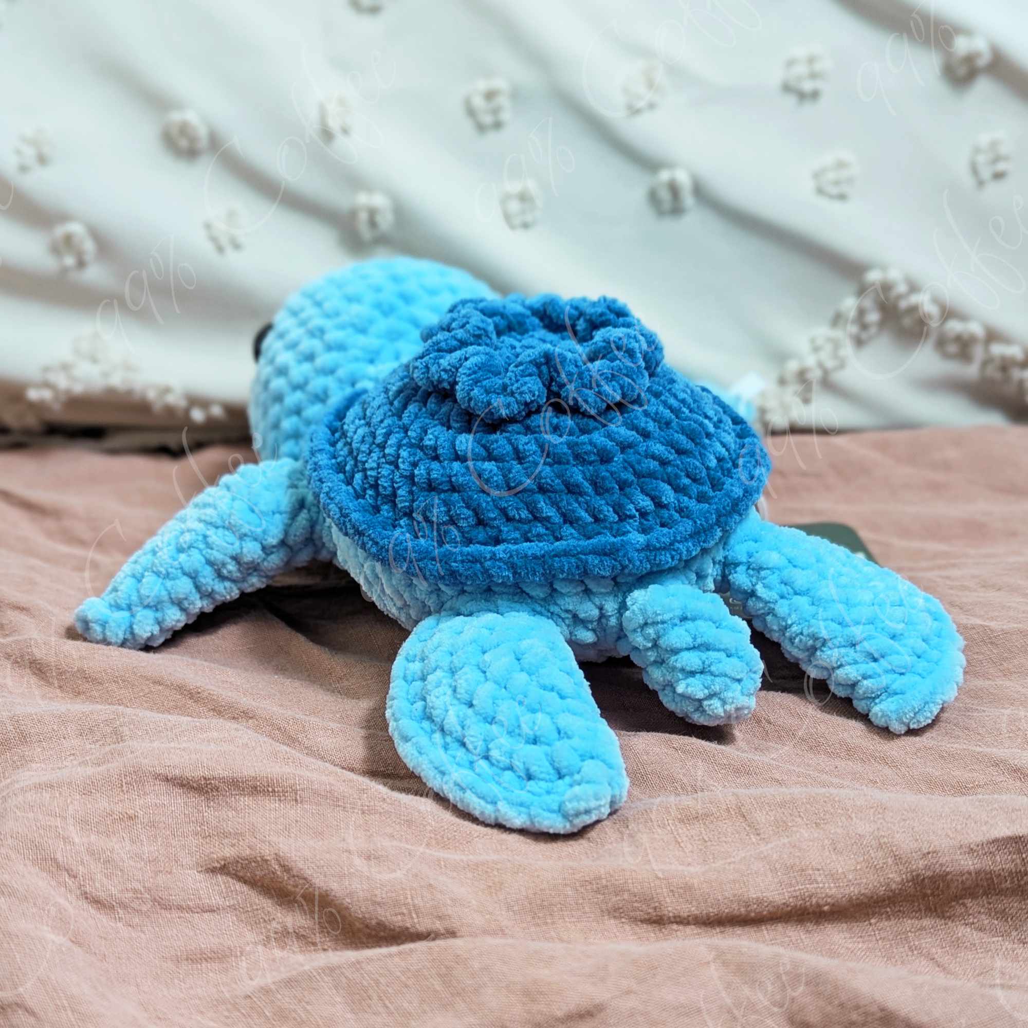 Blueberry Turtle Plushie - Cute Handmade Fruit Turtle Stuffed Animal - 99% Coffee - #color_blueberry