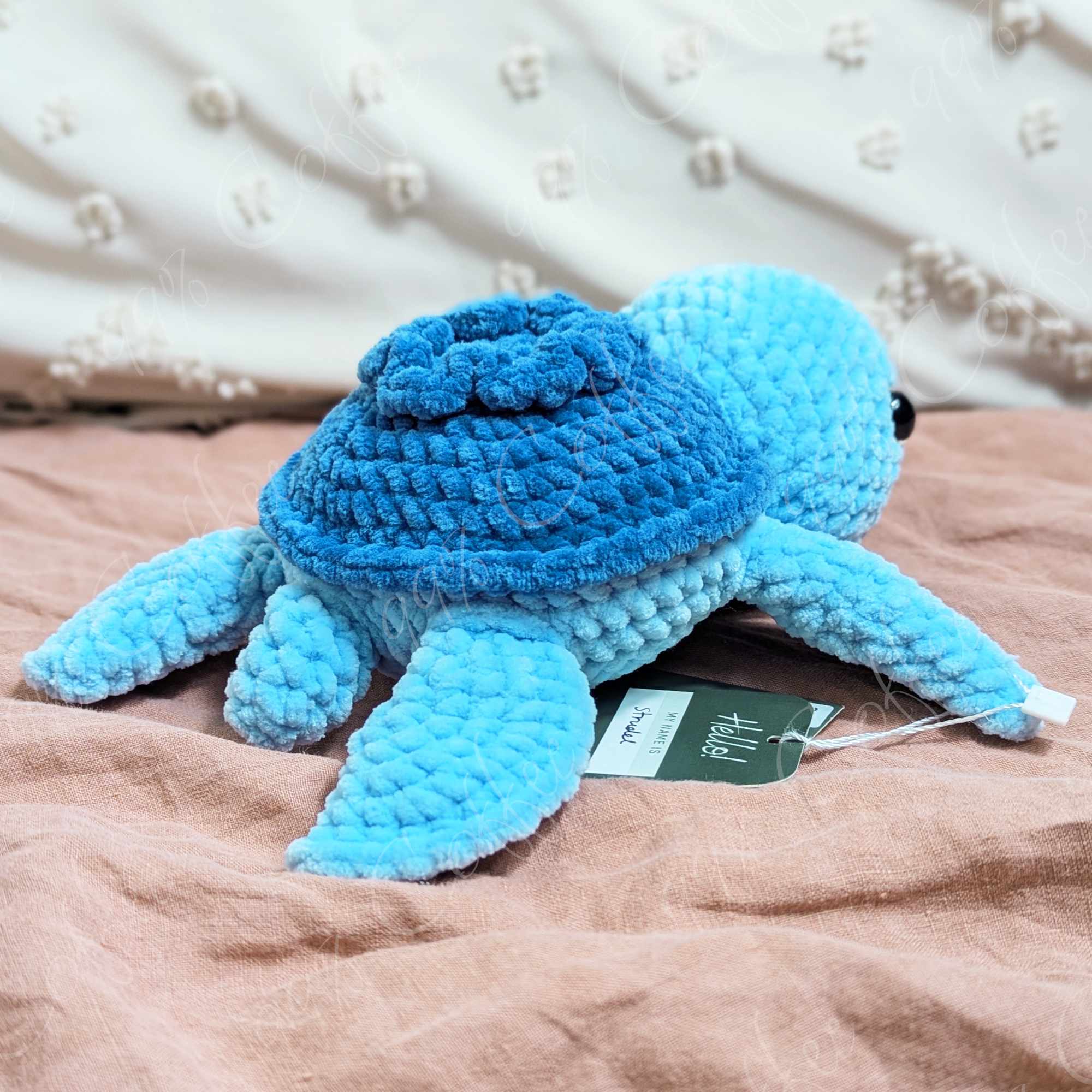 Blueberry Turtle Plushie - Cute Handmade Fruit Turtle Stuffed Animal - 99% Coffee - #color_blueberry