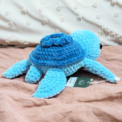 Blueberry Turtle Plushie - Cute Handmade Fruit Turtle Stuffed Animal - 99% Coffee - #color_blueberry