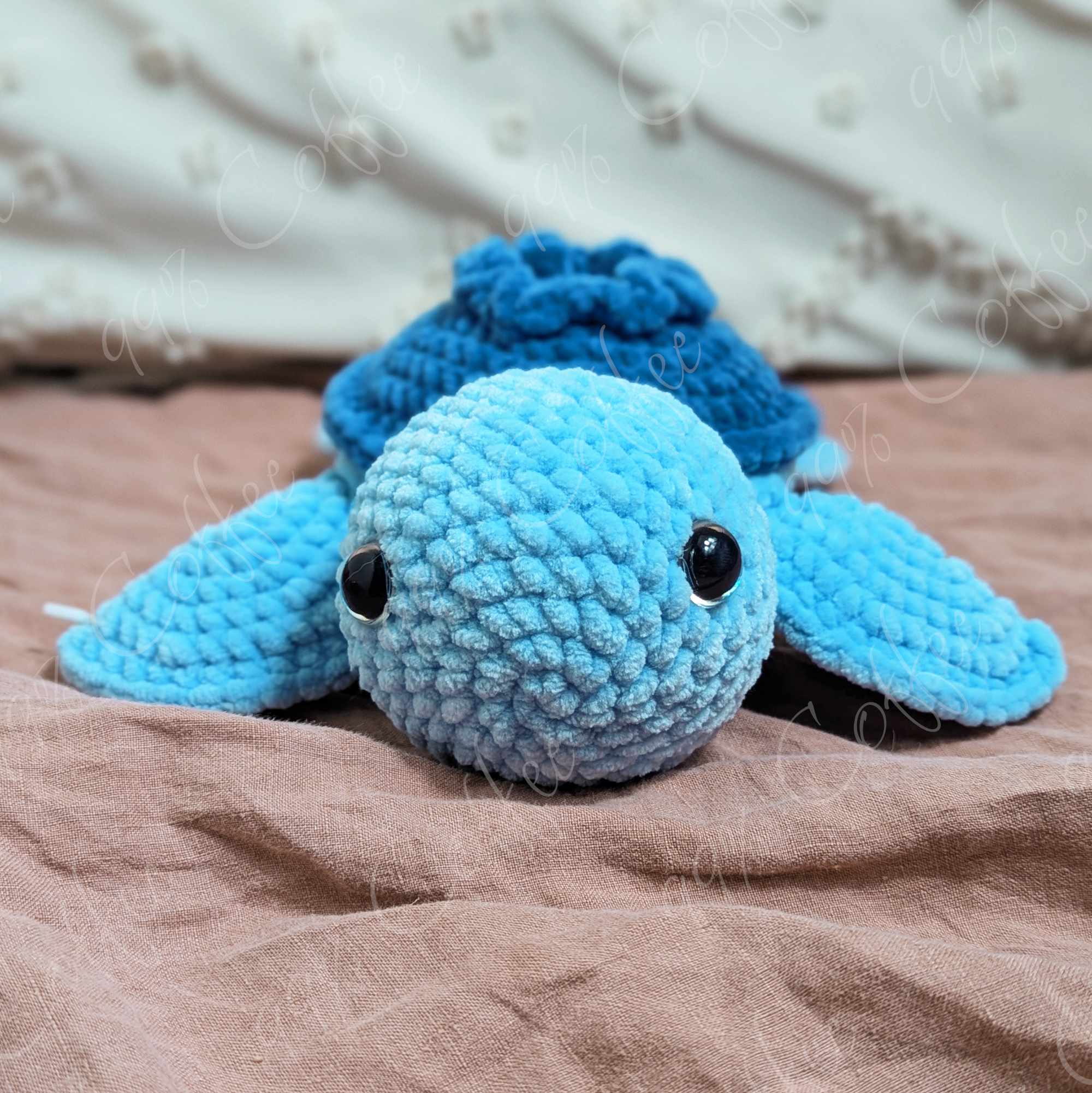 Blueberry Turtle Plushie - Cute Handmade Fruit Turtle Stuffed Animal - 99% Coffee - #color_blueberry