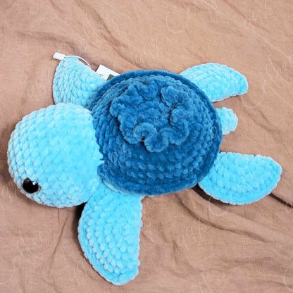 Blueberry Turtle Plushie - Cute Handmade Fruit Turtle Stuffed Animal - 99% Coffee - #color_blueberry