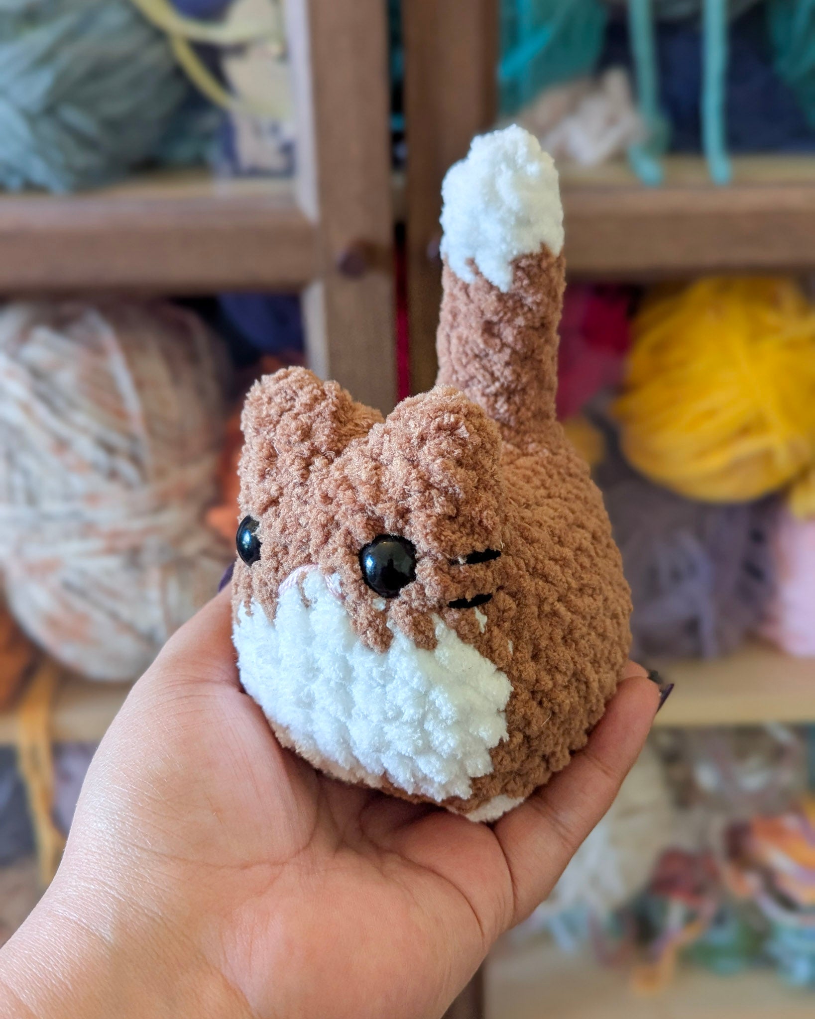 Tuxedo Loaf Cat Plushie - 99% Coffee #color_brown