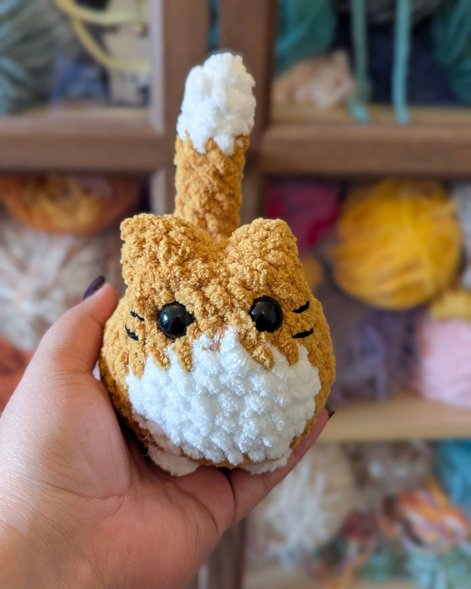 Tuxedo Loaf Cat Plushie - 99% Coffee #color_orange