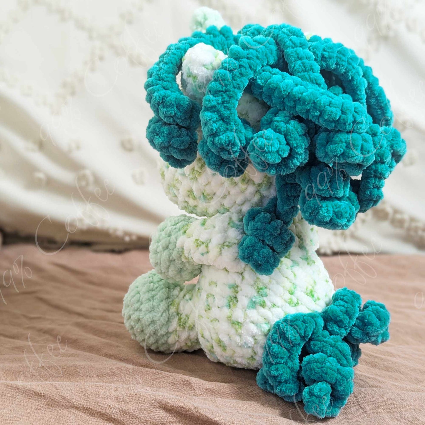 Unicorn Stuffed Animal, Speckled Teal