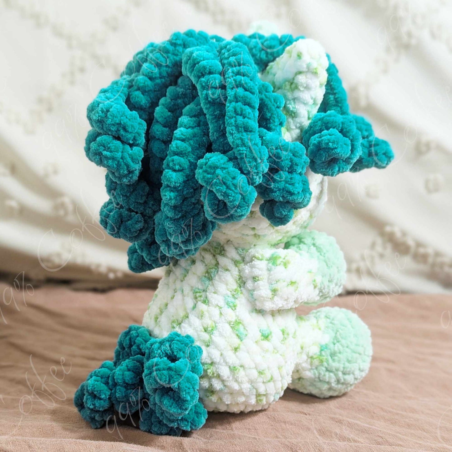 Unicorn Stuffed Animal, Speckled Teal