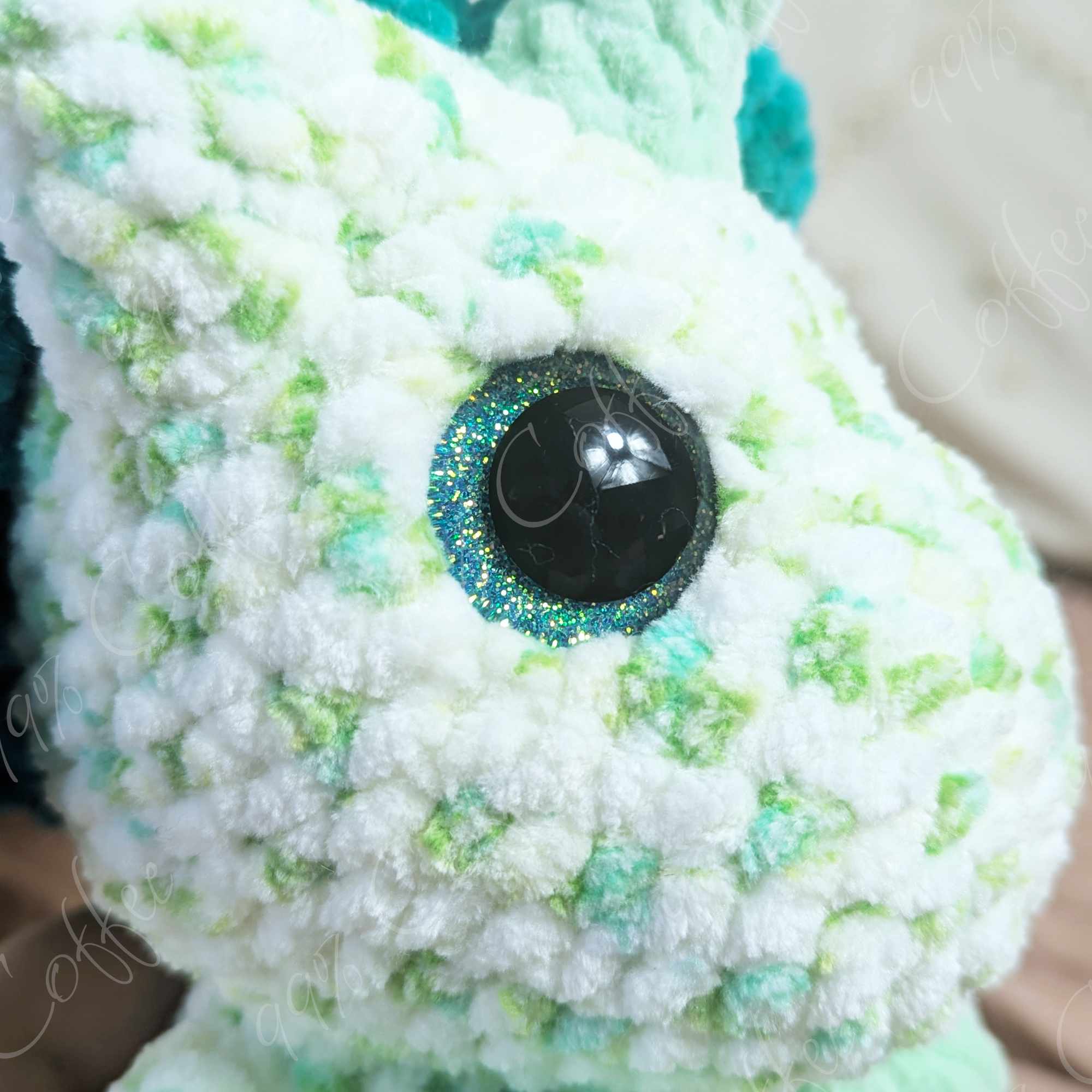 Unicorn Stuffed Animal, Speckled Teal - Cute Handmade Magical Unicorn Plushie - 99% Coffee - #color_teal