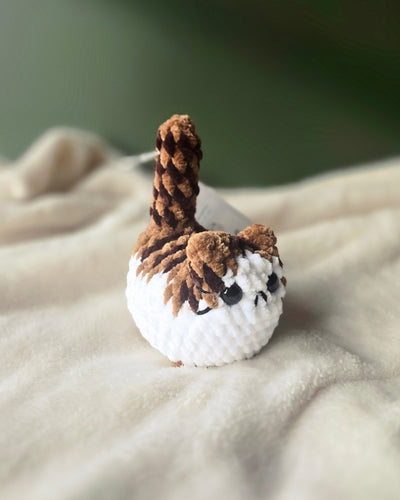 White-Belly Tabby Loaf Cat Plushie - 99% Coffee 