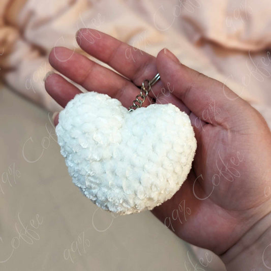 Plush Heart Keychain